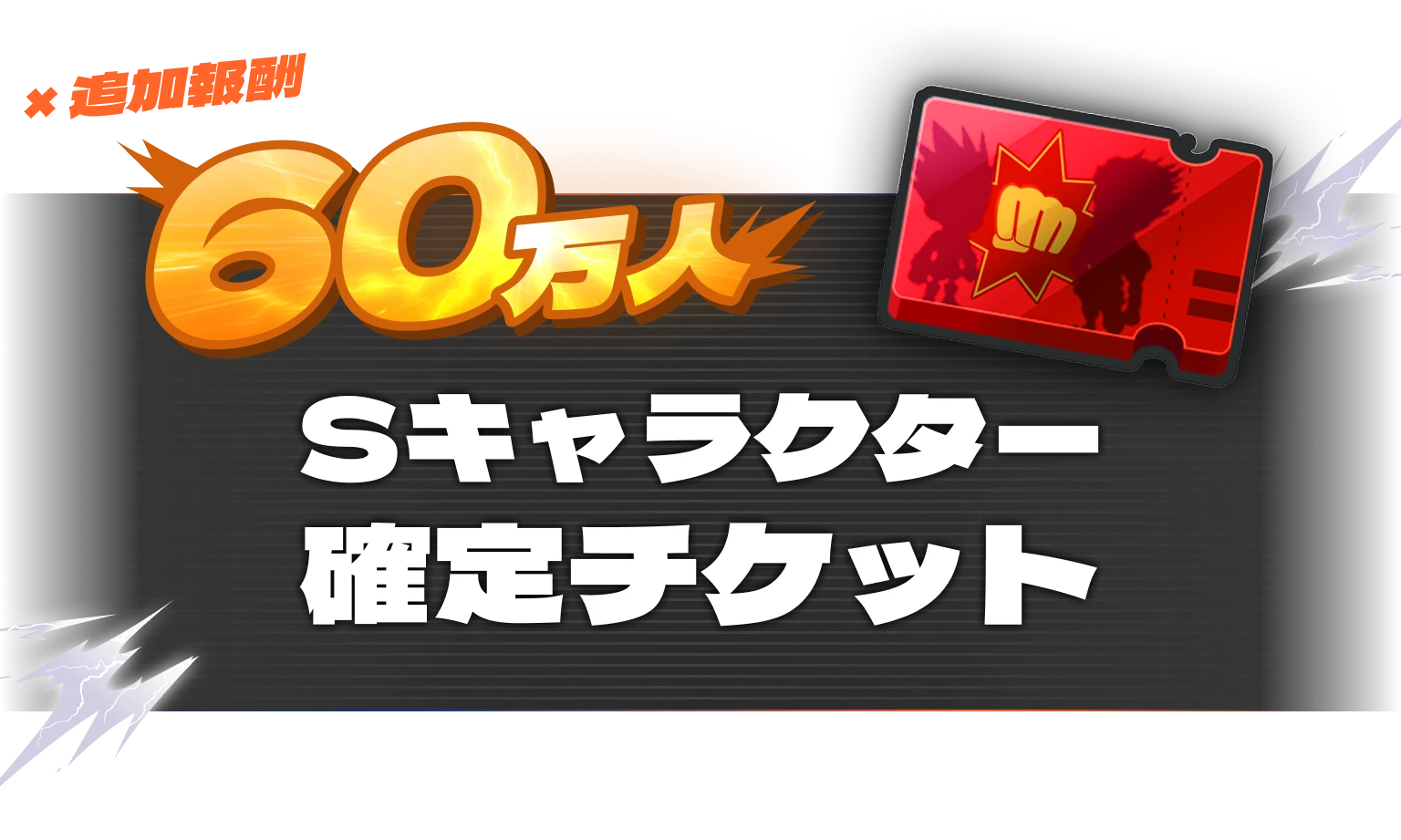 60万人：Sキャラクター確定チケット