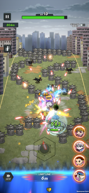 ハンターズロードを進行するゲーム画面
